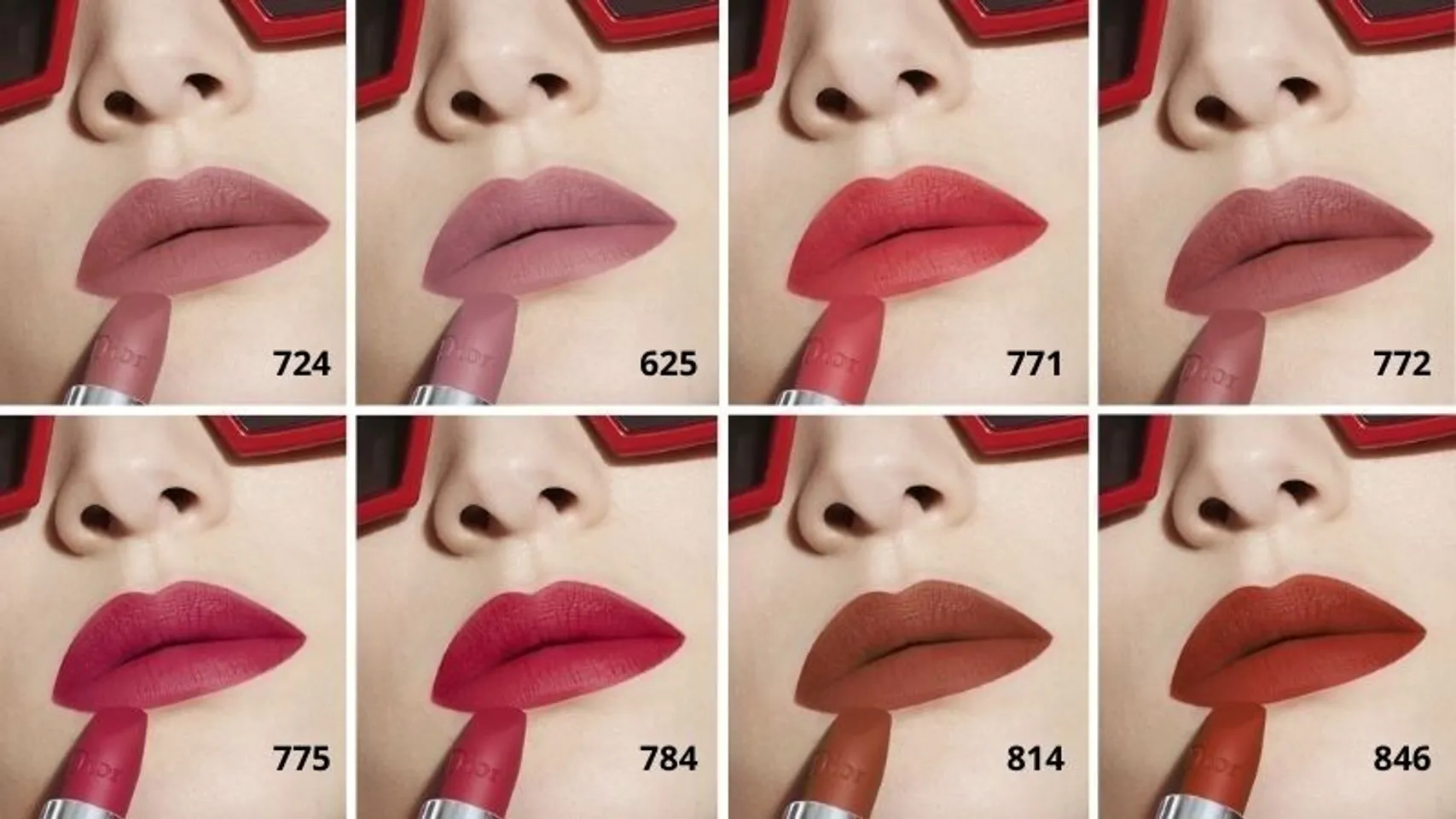 Bảng màu son Dior Rouge dòng Matte