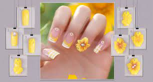 Mẫu nail hoa bột - dã quỳ