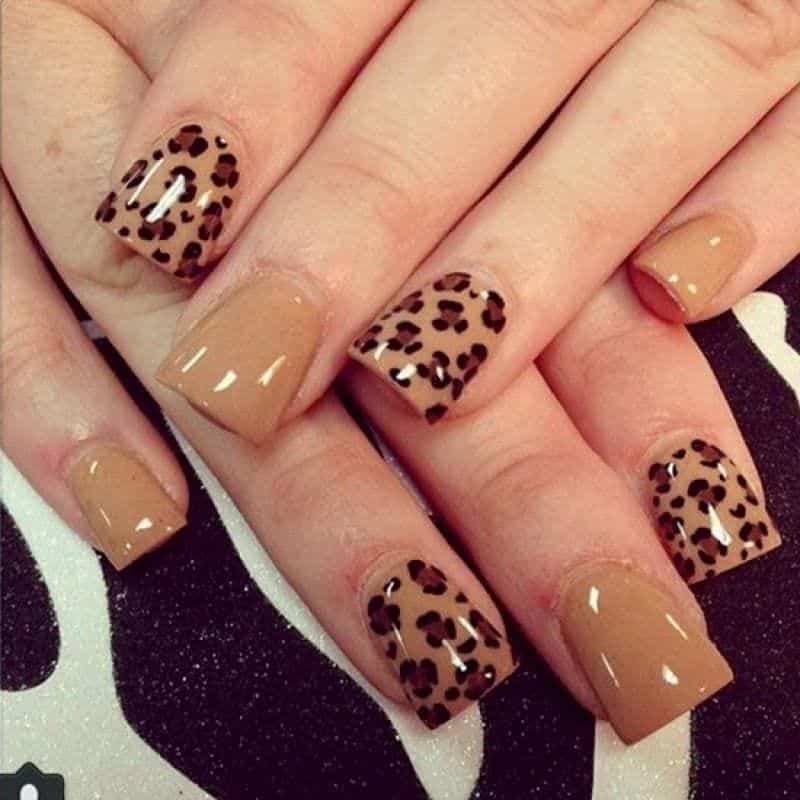 Mẫu nail da beo cổ điển