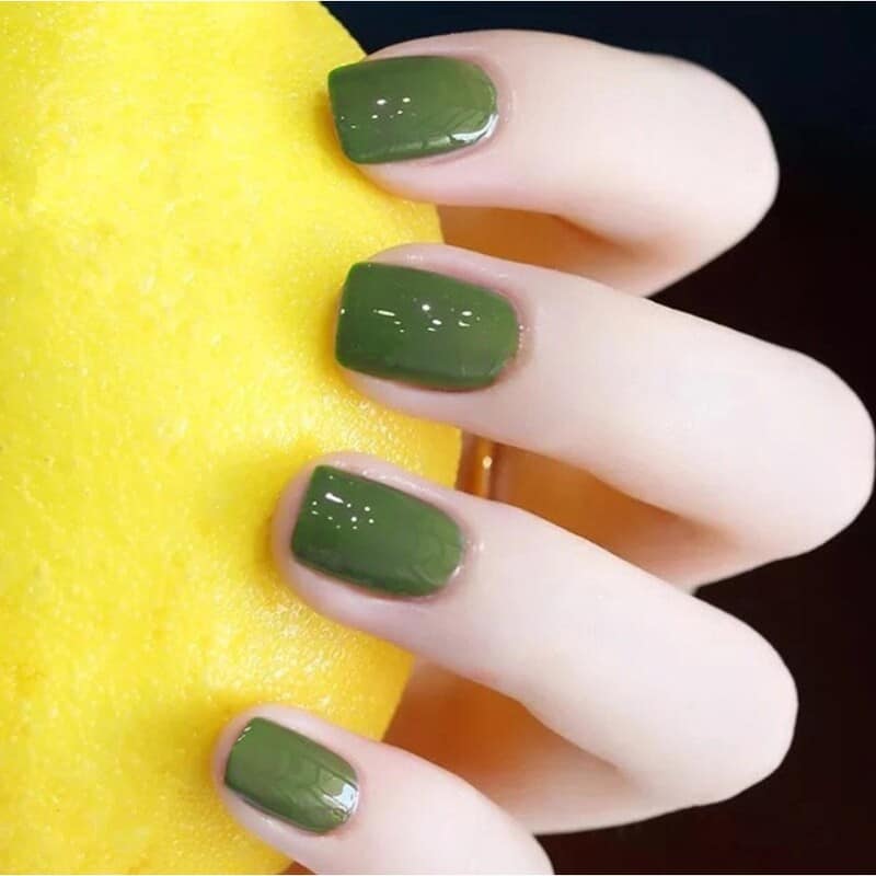 Nail Xanh Lá đơn sắc