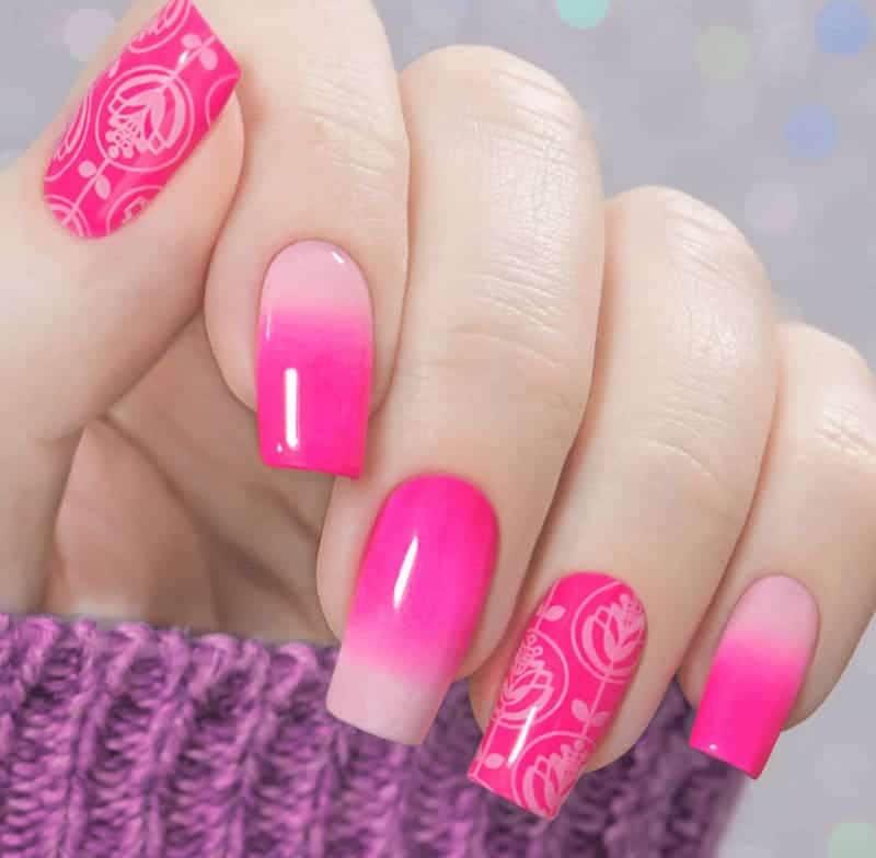 Nail màu Hồng Neon