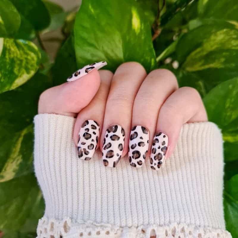 mẫu nail da beo 