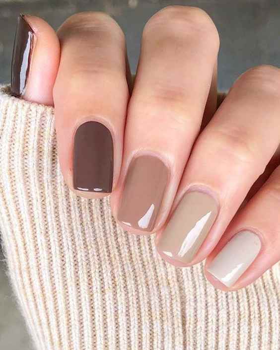 nail màu nâu sữa