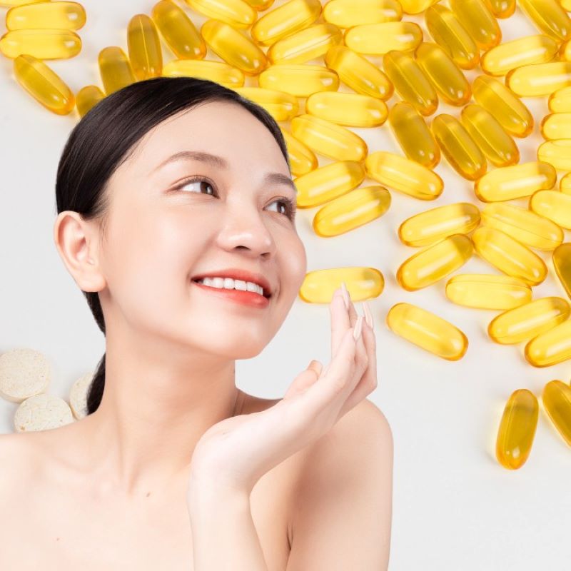 Sử dụng vitamin E bôi mặt 