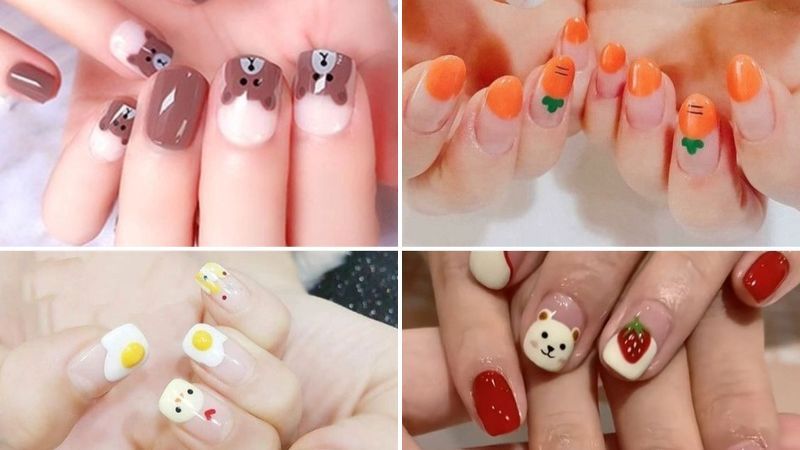 Vẽ hoạt hình nail đơn giản 