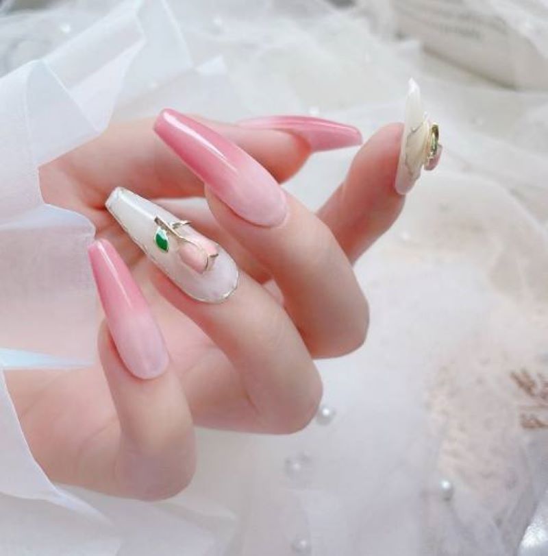 Mẫu nail hoa tulip