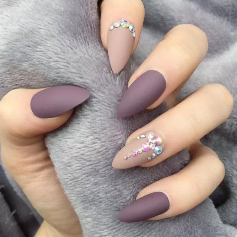 mẫu nail nhám đẹp