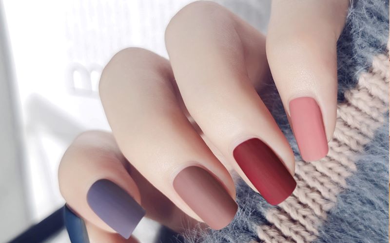 mẫu nail nhám đẹp