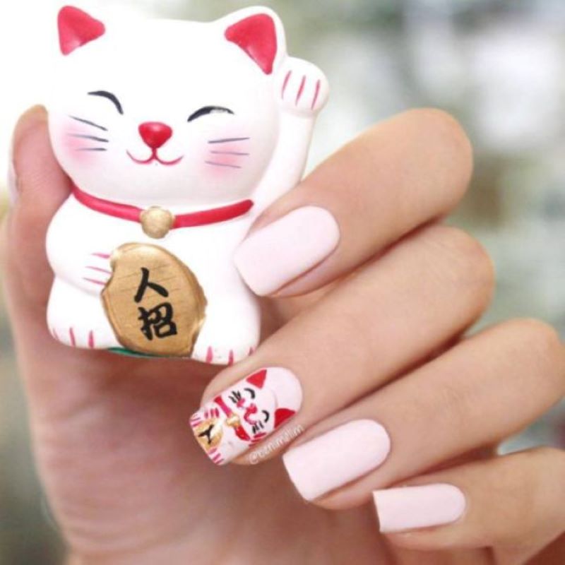 Nail Tết con mèo