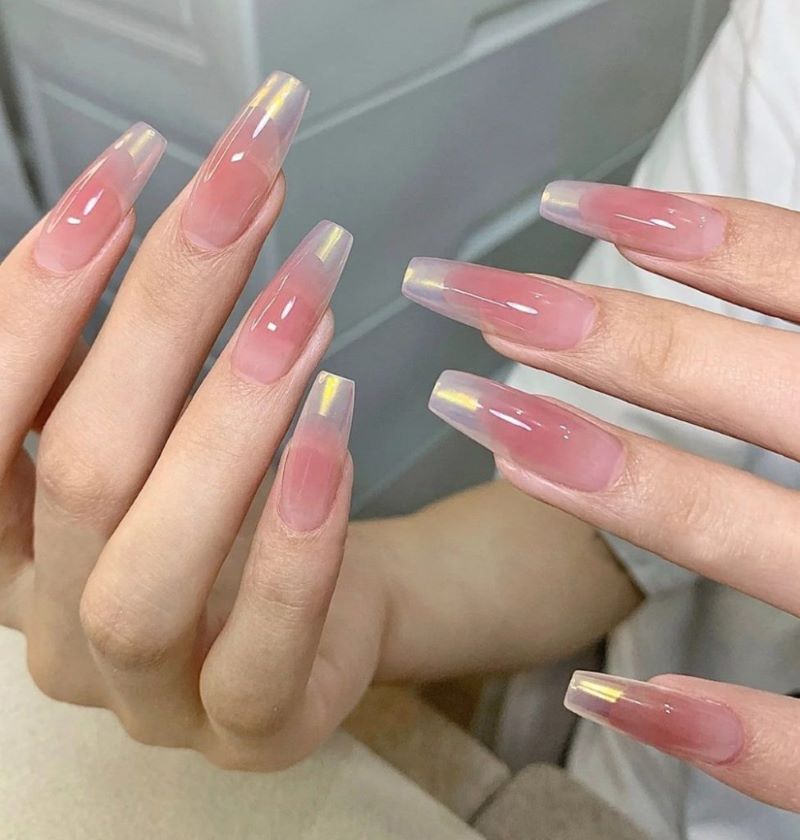 Nail hồng pastel