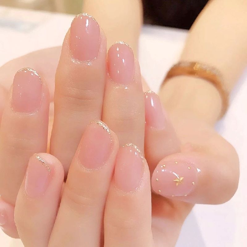 Nail hồng pastel