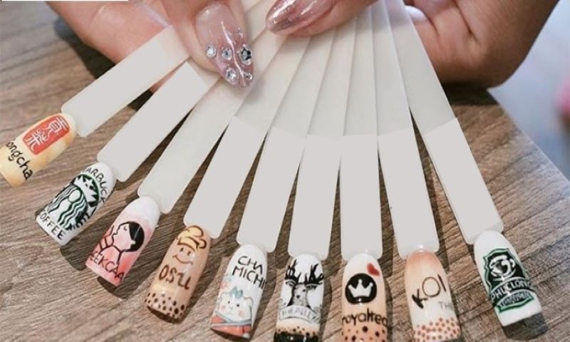 nail trà sữa