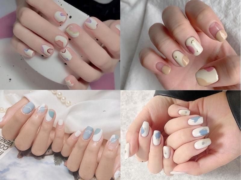 Nail hoạ tiết học sinh