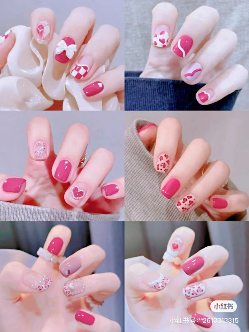 nail Hong nhat da sac