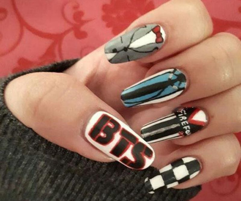 Móng tay BTS xu hướng nail HOT nhất cho fan Kpop