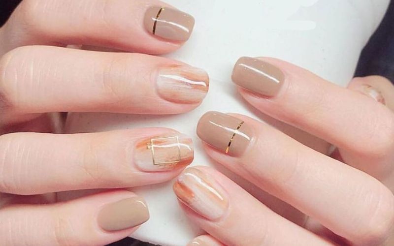 Ngọt ngào nail trà sữa độc đáo